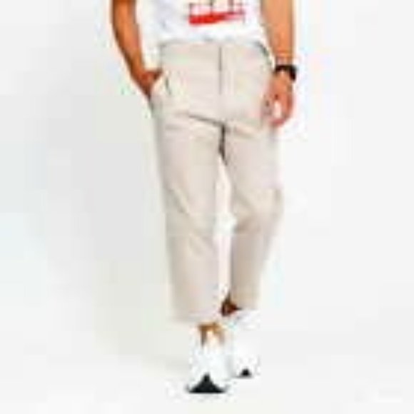 Nike Sportswear Cropped Woven Unlined Sneaker Pants Beige Sz M/32 #DD7032-236 - Picture 1 of 15